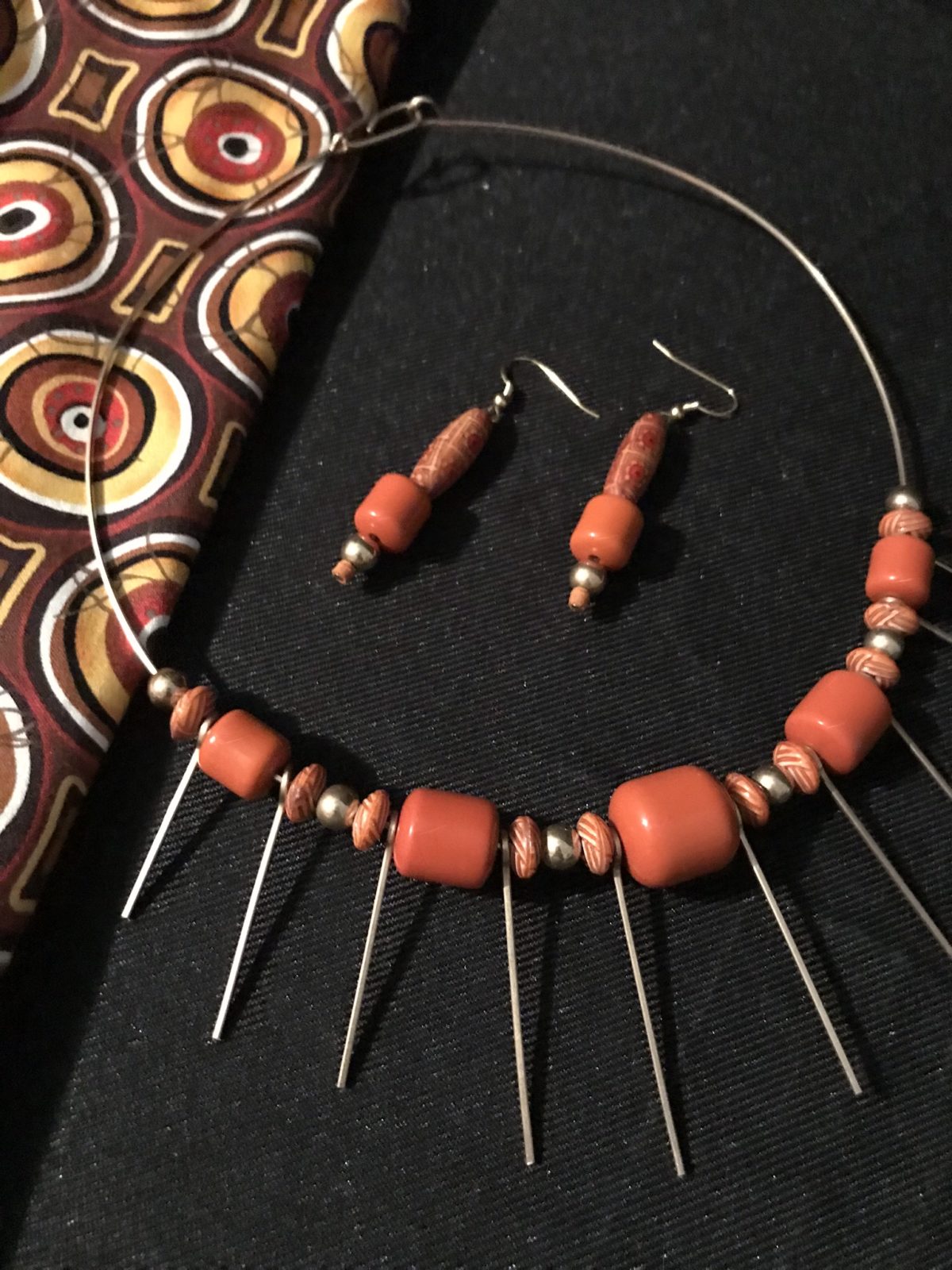 Orange and Brass Choker