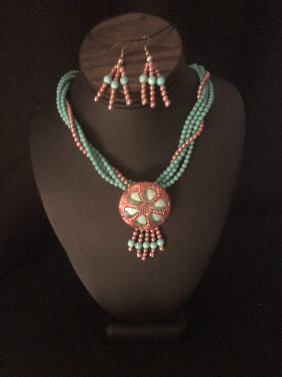 Twisted Turquoise and Rose